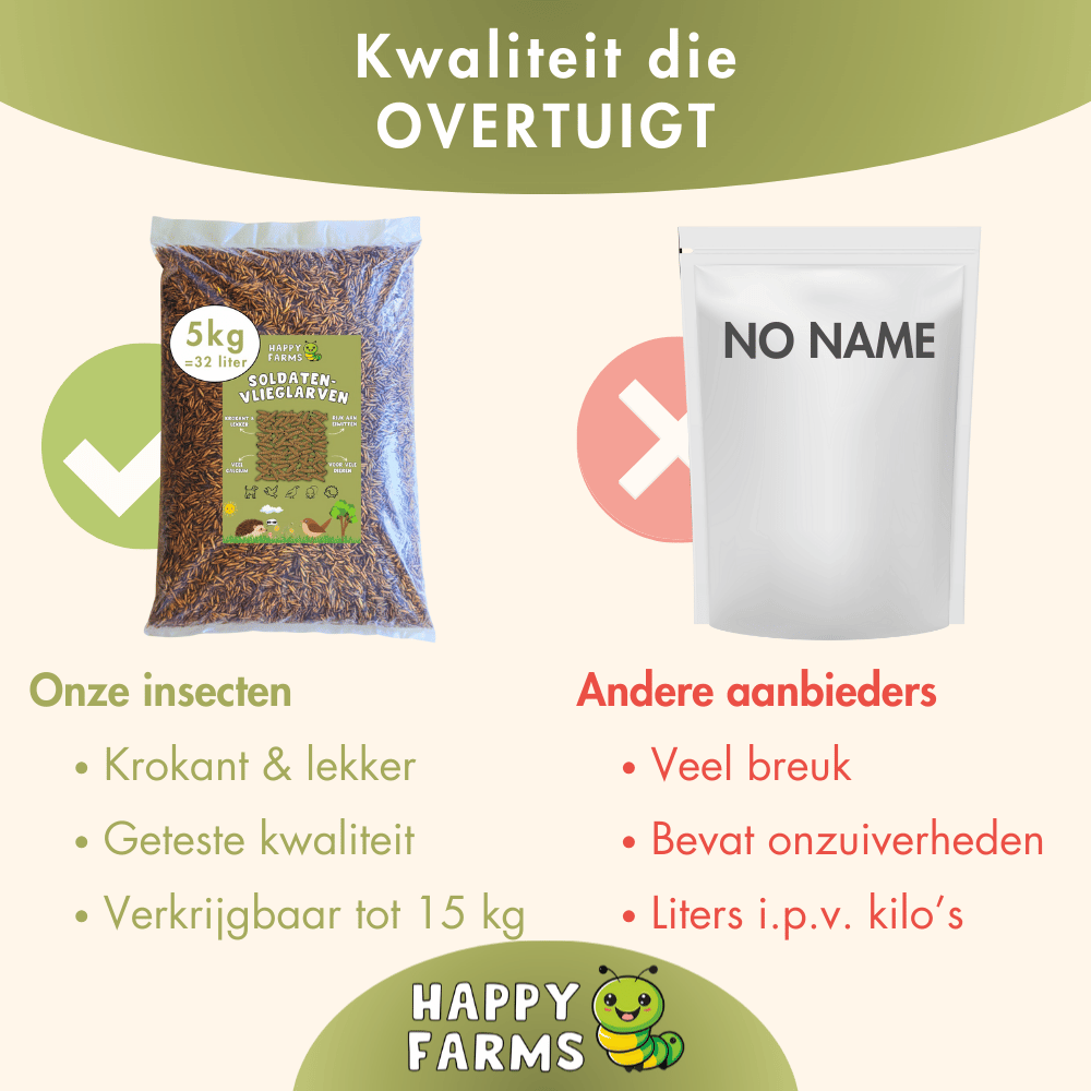 Gedroogde BSF-larven – lang houdbaar & zonder toevoegingen