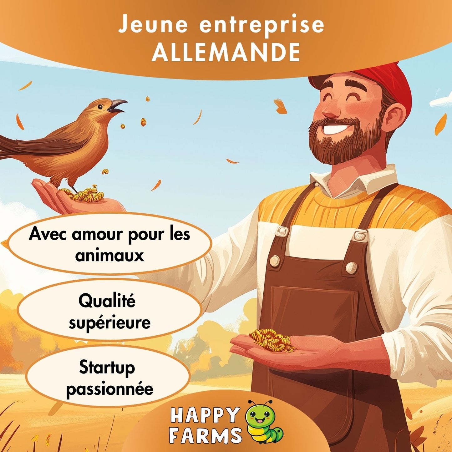 Sac transparent d’InsecteMix – nourriture naturelle et riche en nutriments pour oiseaux, poules et petits animaux