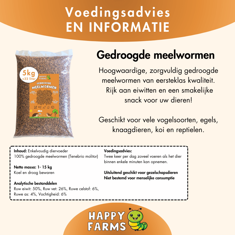 Gedroogde meelwormen